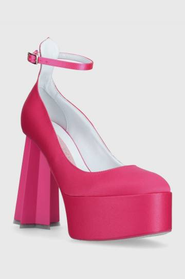 Туфли Chiara Ferragni цвет розовый каблук кирпичик CF3240_011 Туфли Chiara Ferragni цвет розовый каблук кирпичик CF3240_011