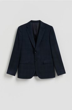 Reserved - Картатий блейзер slim fit - темно-синій - ZI522-59P