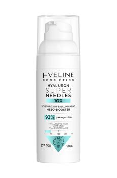 Увлажняющий и осветительный мезобустер для лица Eveline Cosmetics Hyaluron Super Needles 100, 50 мл