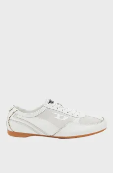 Женские белые кожаные кроссовки D-MILE / D-MILE LOW W SNEAKERS Белый 36 Diesel Y03857 P7555