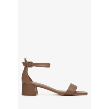 Босоніжки Ankle strap шкіряні коричневі Estro ER00115205 Босоніжки Ankle strap шкіряні коричневі Estro ER00115205