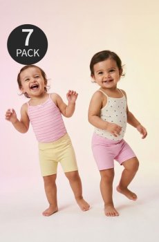 Бавовняні шорти 7 pack - рожевий