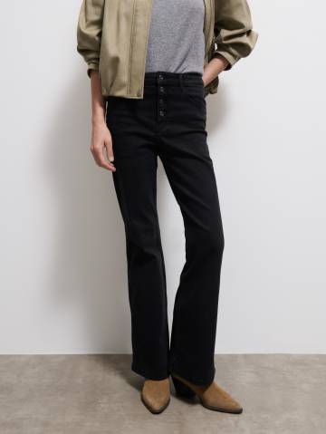 Mohito - Розкльошені джинси з високою посадкою - чорний - 34