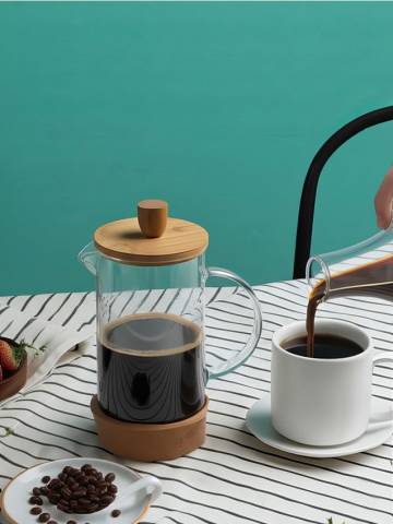 Заварака для чаю типу French Press - бежевий Заварака для чаю типу French Press - бежевий