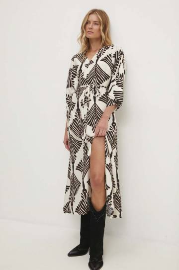 Платье Answear Lab цвет чёрный maxi oversize Платье Answear Lab цвет чёрный maxi oversize