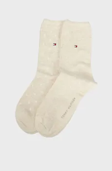 Женские бежевые носки в горошек (2 пары) TH WOMEN SOCK DOT Бежевый 35-38 Tommy Hilfiger 100001493