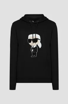 Мужское черное худи Черный XXL Karl Lagerfeld 534950.705075;990