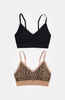 Бюстгальтер без кісточок, 2 шт. - різнобарвний