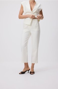 Reserved - Штани зі складками - білий - 067JL-00X