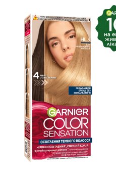 Стойкая крем-краска для волос Garnier Color Sensation HL3 Миндальный блонд, 110 мл
