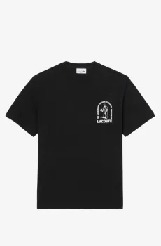 Мужская черная футболка Черный L-XL Lacoste TH1433031