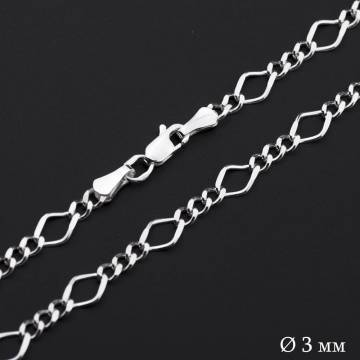 Серебряная цепочка плетение Нонна 3+1 б012703 Серебряная цепочка плетение Нонна 3+1 б012703