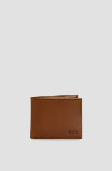 Мужской коричневый кожаный кошелек Коричневый ONESIZE Levi’s® 233297;4.26