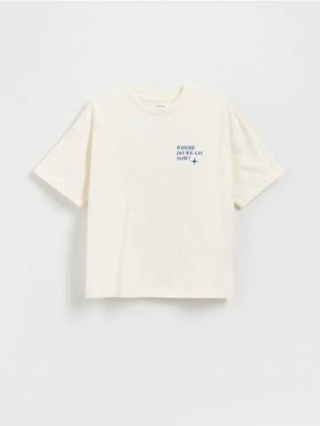 Reserved - Футболка з принтом - кремовий - 727GR-01X Reserved - Футболка з принтом - кремовий - 727GR-01X