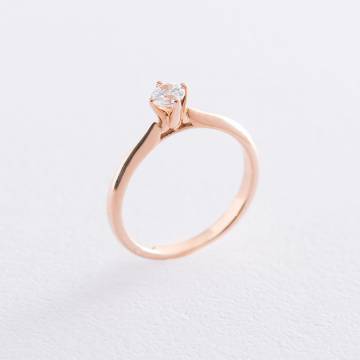 Золотое помолвочное кольцо (цирконий Swarovski) к06231 Золотое помолвочное кольцо (цирконий Swarovski) к06231