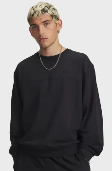 Мужской черный свитшот UA Rival LW Crew Черный S Under Armour 6009347-001