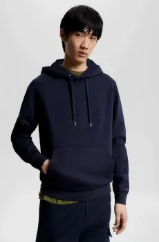 Мужское темно-синее худи LUX STAMP EMBOSSED Синий S Tommy Hilfiger MW0MW32691