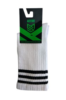 Носки унисекс MovementStandard Active M0350S высокие, 00 Бело-черные, размер 42-45
