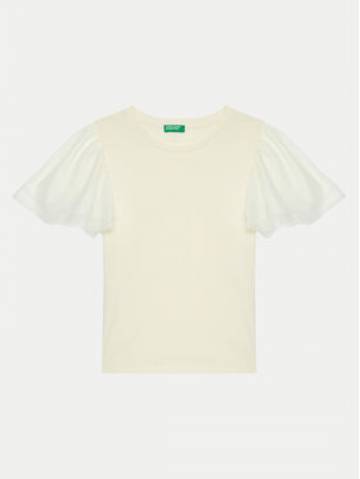 United Colors Of Benetton Футболка 3Q8DC10LW Écru Regular Fit United Colors Of Benetton Футболка 3Q8DC10LW Écru Regular Fit