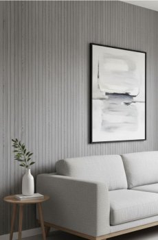 Самоклеюча шпалери з візерунком, що імітує жалюзі - темно-сірий