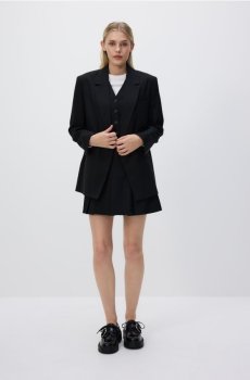 Reserved - Плісировані шорти-спідниця - чорний - 473FM-99X