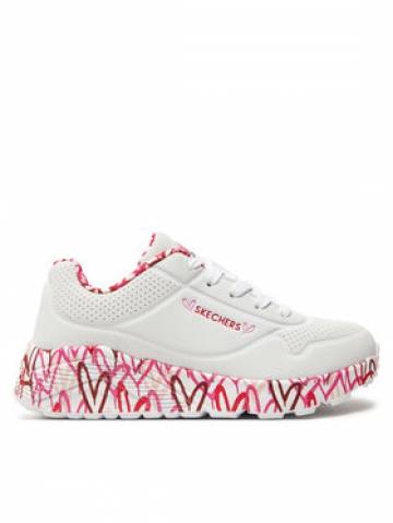 Skechers Снікерcи Uno Lite Lovely Luv 314976L/WRPK Білий Skechers Снікерcи Uno Lite Lovely Luv 314976L/WRPK Білий