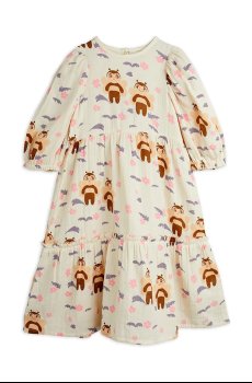 Хлопковое детское платье Mini Rodini Muslin bee