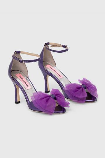 Кожаные сандалии Custommade Ashley Metallic Tulle цвет фиолетовый 000304046 Кожаные сандалии Custommade Ashley Metallic Tulle цвет фиолетовый 000304046