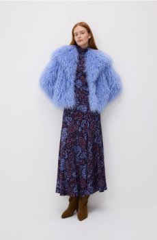 Reserved - Шуба зі штучного хутра - світло-блакитний - 280HL-50X