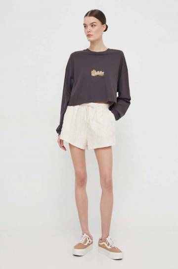 Хлопковый лонгслив Billabong цвет чёрный Хлопковый лонгслив Billabong цвет чёрный