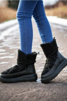 Чоботи для снігу - чорний