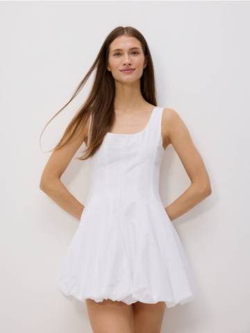 Reserved - Сукня-бульбашка - білий - 993BW-00X