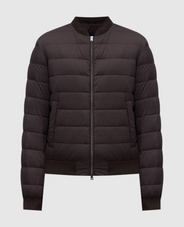 Коричневый пуховой бомбер