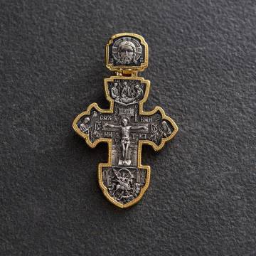 Серебряный крест (чернение, позолота) 132729 Серебряный крест (чернение, позолота) 132729
