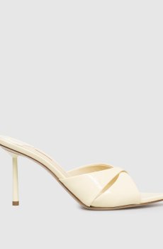 Желтые лакированные мюли SHIRLEY