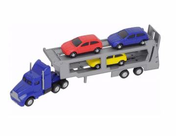 Ігровий набір Dickie Toys Автотранспортер з трьома машинками синій (3746000-3) Ігровий набір Dickie Toys Автотранспортер з трьома машинками синій (3746000-3)