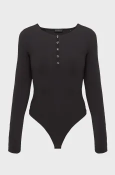 Женское черное боди Черный L Guess W6BP21.K6256;JBLK