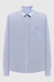 Голубая рубашка в полоску