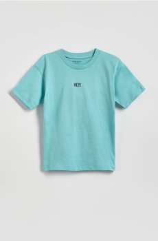 Reserved - Бавовняна футболка - ментолово-зелений - 674IR-65X