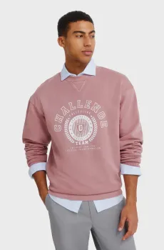 Мужской розовый свитшот Розовый XL SPRINGFIELD 93179