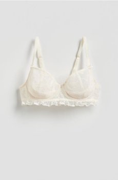 Reserved - М’який бюстгальтер з кісточками - кремовий - 768HP-01X