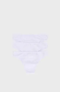 Женские белые трусики (3 шт) Белый M womensecret 7682921