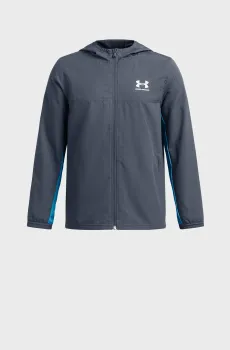 Детская темно-серая ветровка UA B Rival Wvn Jacket Серый 14 Under Armour 1390154-044
