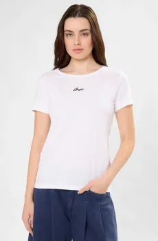 Женская белая футболка Белый L BOSS 50554696;100