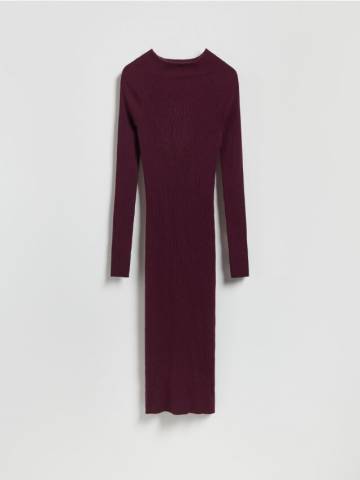 Reserved - LADIES` DRESS - буряковий - 466HI-83X Reserved - LADIES` DRESS - буряковий - 466HI-83X
