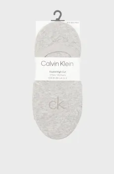 Женские серые следы (2 пары) HIGH CUT Серый 35-38 Calvin Klein 701228801