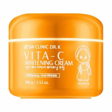 Отбеливающий крем для лица 3W Clinic Dr.K Vita-C Whitening Cream против морщин, с витамином C, 100 г Отбеливающий крем для лица 3W Clinic Dr.K Vita-C Whitening Cream против морщин, с витамином C, 100 г
