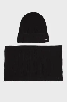 Женский набор аксессуаров (шапка, шарф) Черный ONESIZE BOSS 50552908;001