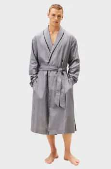 Мужской серый халат HERRINGBONE Серый L Tommy Hilfiger UM0UM03603