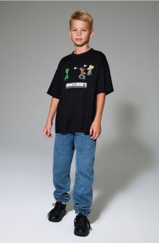 Утеплені штани джогери з флісовою підкладкою - синій